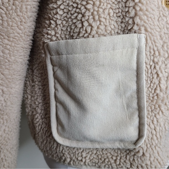 Alex Mill Marley Jacket in Sherpa Natural M - Picture 10 of 16